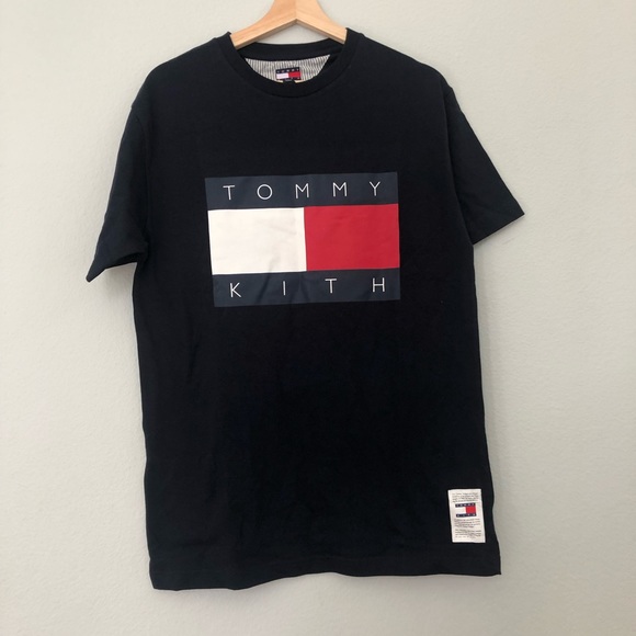 Kith x Tommy Hilfiger Navy Flag Tee - Picture 1 of 3